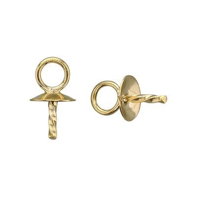 Gold-Filled 4mm Pearl Cup Twisted Peg Setting