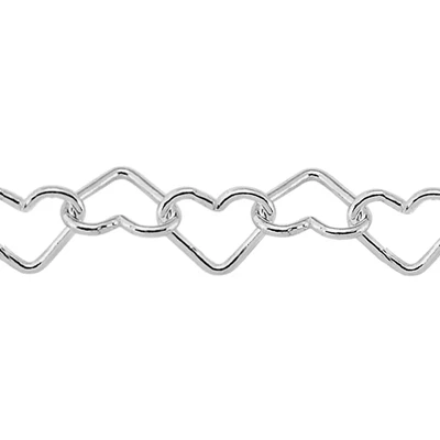 Sterling Silver 4.5mm Heart Chain Footage