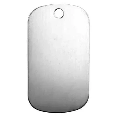 Sterling Silver Large Dog Tag Blank