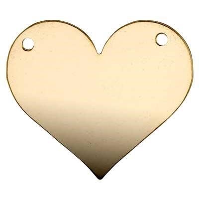 Gold-Filled Heart Blank Pendant Link