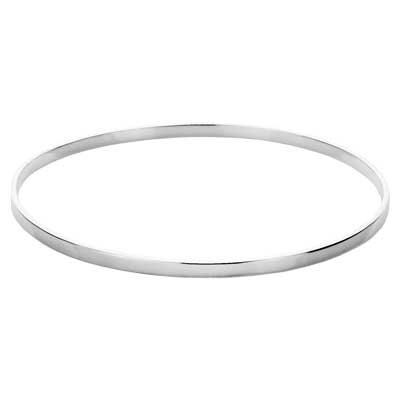 Sterling Silver 3mm Flat Wire Bangle
