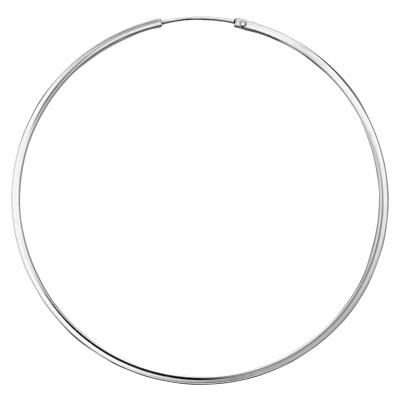 Sterling Silver 50mm Square Wire Hoop