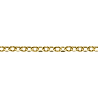 14K Gold 1.2mm Flat Cable Chain Footage