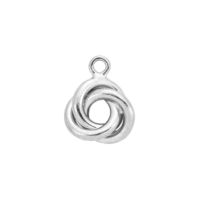 Sterling Silver 6mm Knot Drop