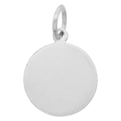 Sterling Silver 12mm Circle Tag Blank