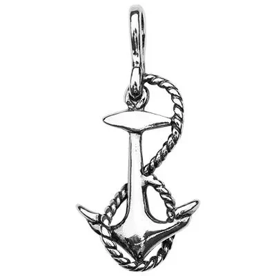 Sterling Silver Rope and Anchor Charm