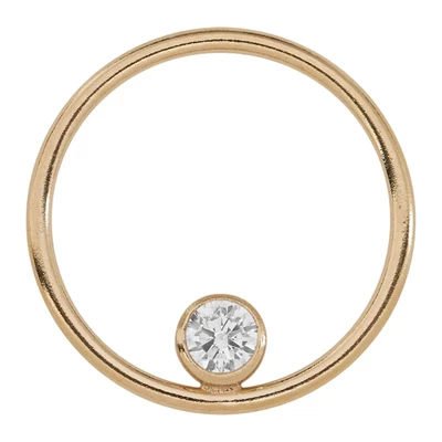 Gold-Filled Medium CZ Circle Link