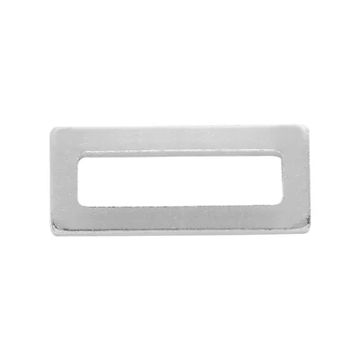 Sterling Silver Small Contemporary Rectangle Link