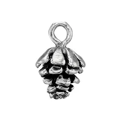 Sterling Silver Small Pinecone Charm