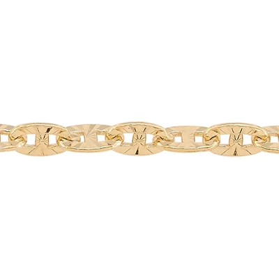 Gold-Filled Starburst Pattern Flat Marine Chain