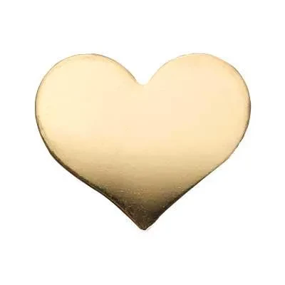 Gold-Filled Large 24 gauge Heart Blank