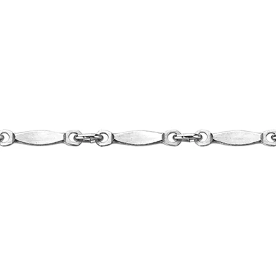 Sterling Silver Hammered Bar Chain Footage