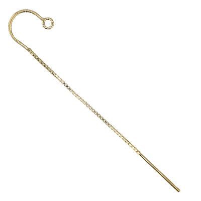Gold-Filled Fixed Arch Box Chain Ear Thread