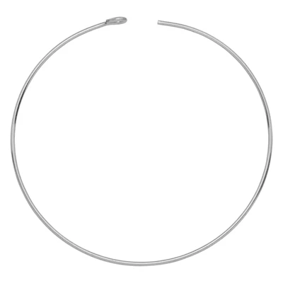 Sterling Silver 32mm Wire Beading Hoop Earrings