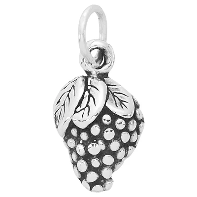 Sterling Silver Wine Grapes Cluster Charm