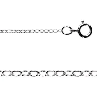 Sterling Silver 18 inch 1.5mm Flat Cable Chain