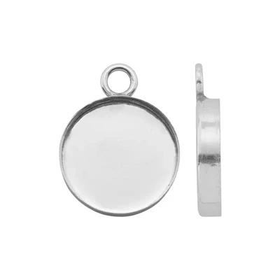 Sterling Silver USA 12mm Bezel Pendant Setting