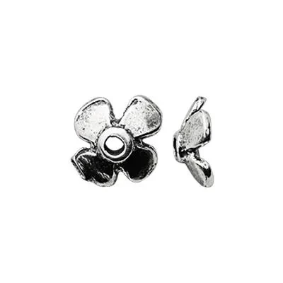 Sterling Silver Small Flower Caps