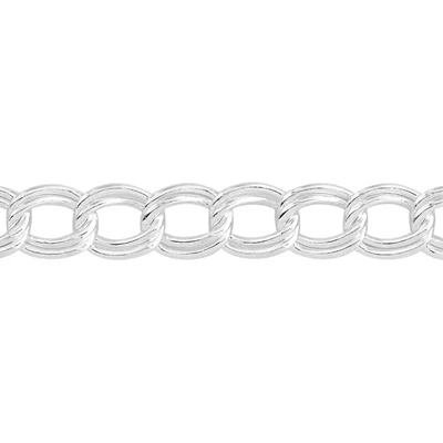 Sterling Silver Parallel Curb Chain Footage