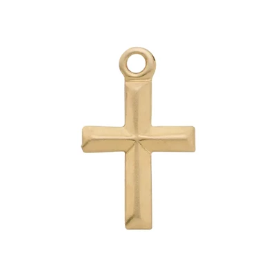 Gold Filled Light Cross Charm