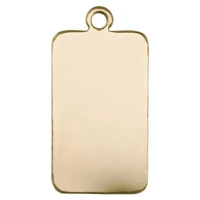 Gold-Filled Large Rectangle Tag Blank