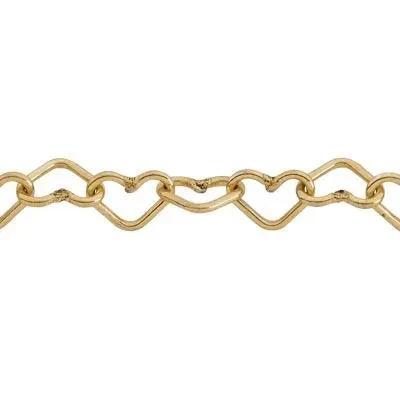 Gold-Filled 3mm Heart Chain Footage