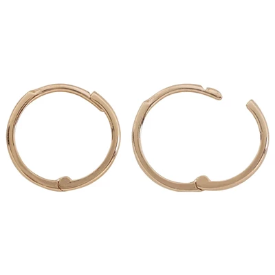 14k Gold 11mm Huggie Hoop Earrings