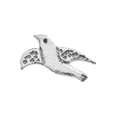 Sterling Silver Oxidized Swallow Bird Solder Ornament