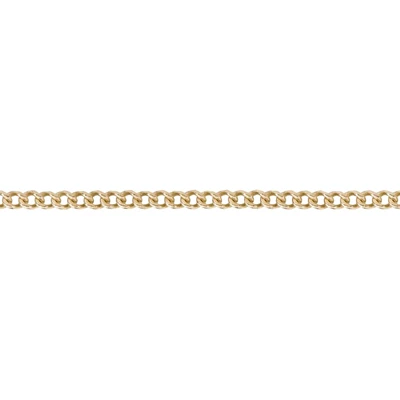 14K Gold 1mm Curb Chain Footage