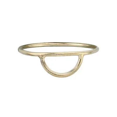Gold-Filled Half Moon Ring Size 8