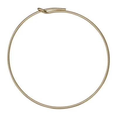 Gold-Filled 30mm Wire Beading Hoop Earrings