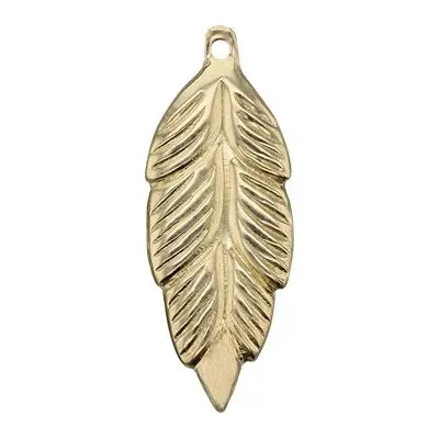 Gold-Filled Feather Charm
