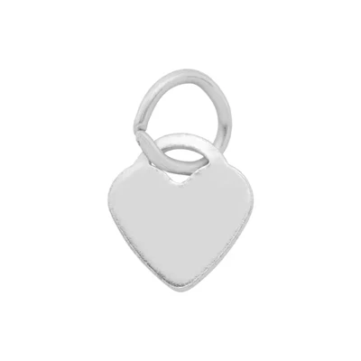 Sterling Silver 8mm Heart Lock Blank