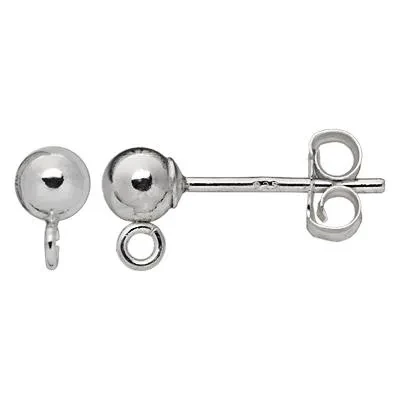 Silver Flat Earring Post Earring Findings for sale