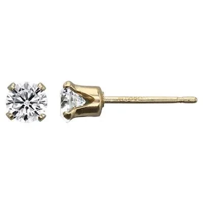 Gold-Filled 4mm CZ Post Earring