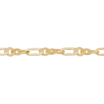 Gold-Filled 2mm Light Flat Long and Short Chain Footage