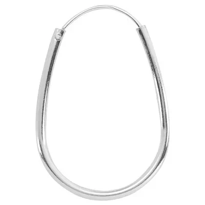 Sterling Silver Oval Endless Hoop Earrings