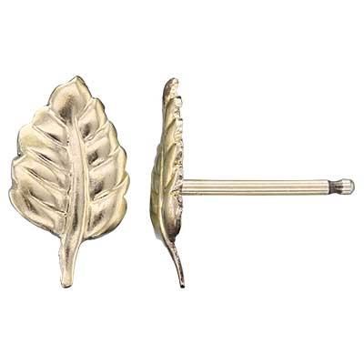 Gold-Filled Leaf Post Earrings