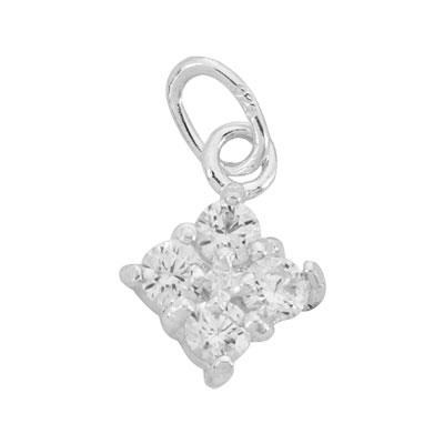 Sterling Silver CZ Accent Drop