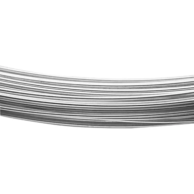 Sterling Silver 10 feet .6mm Rhodium Plated Wire