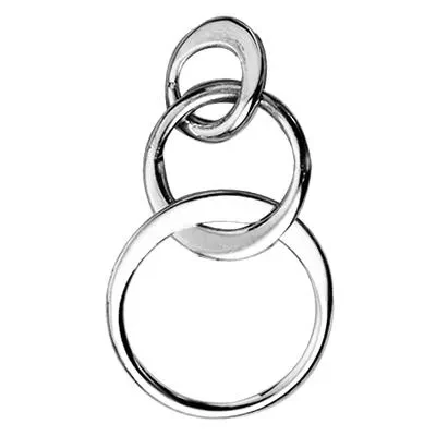 Sterling Silver Small Three Circle Chain Link
