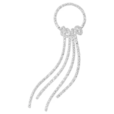 Sterling Silver Loop Sparkle Tassel