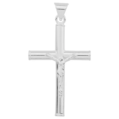 Sterling Silver Crucifix Pendant with Bail