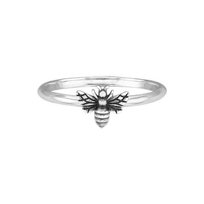 Sterling Silver Tiny Bee Ring Size 7