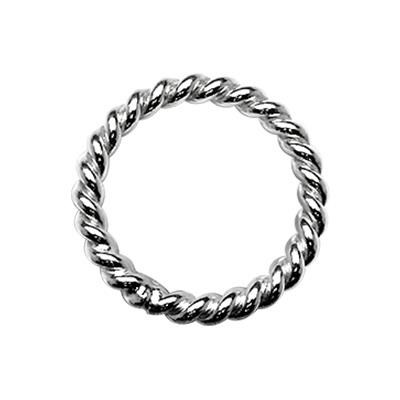 Sterling Silver 10mm 16ga Closed Twisted Jump Ring