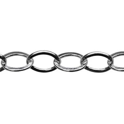 Sterling Silver 3.7mm Flat Cable Chain Footage