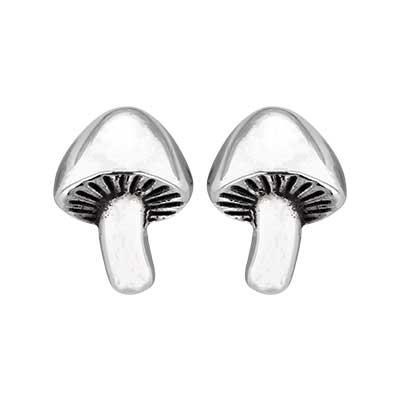 Sterling Silver Mushroom Post Earrings