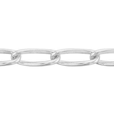 Sterling Silver 3mm Drawn Curb Chain Footage