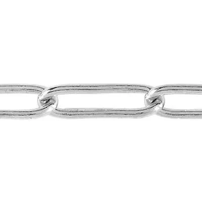 Sterling Silver 3mm Drawn Cable Chain Footage