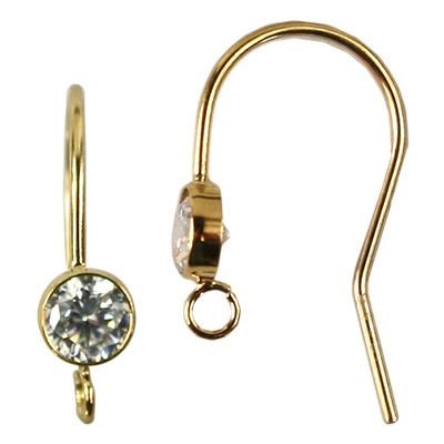 Gold-Filled 4mm CZ Earwire